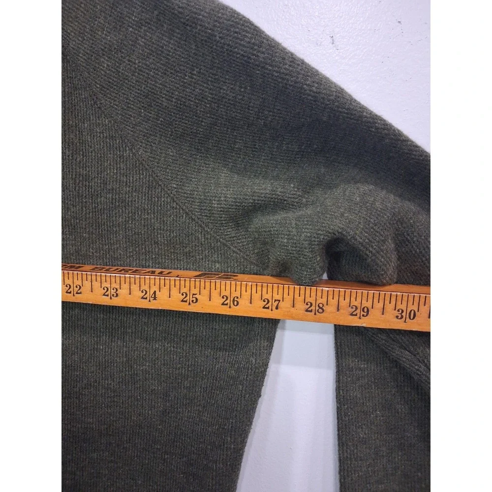 Banana Republic Mens XXL Olive Green Raglan Crewneck Sweatshirt Textured Knit
